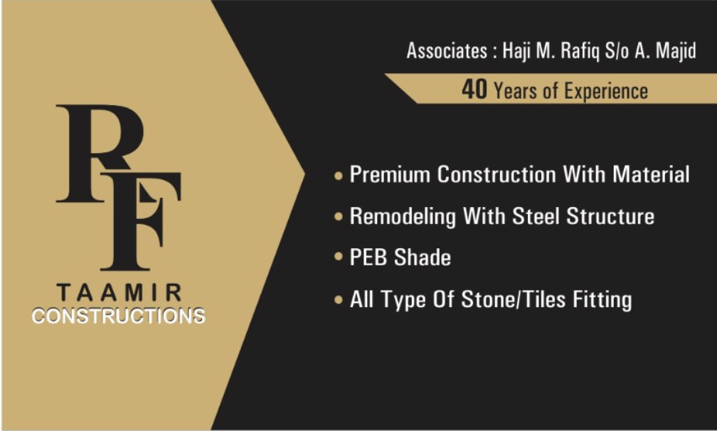 Banner RF TAAMIR CONSTRUCTION